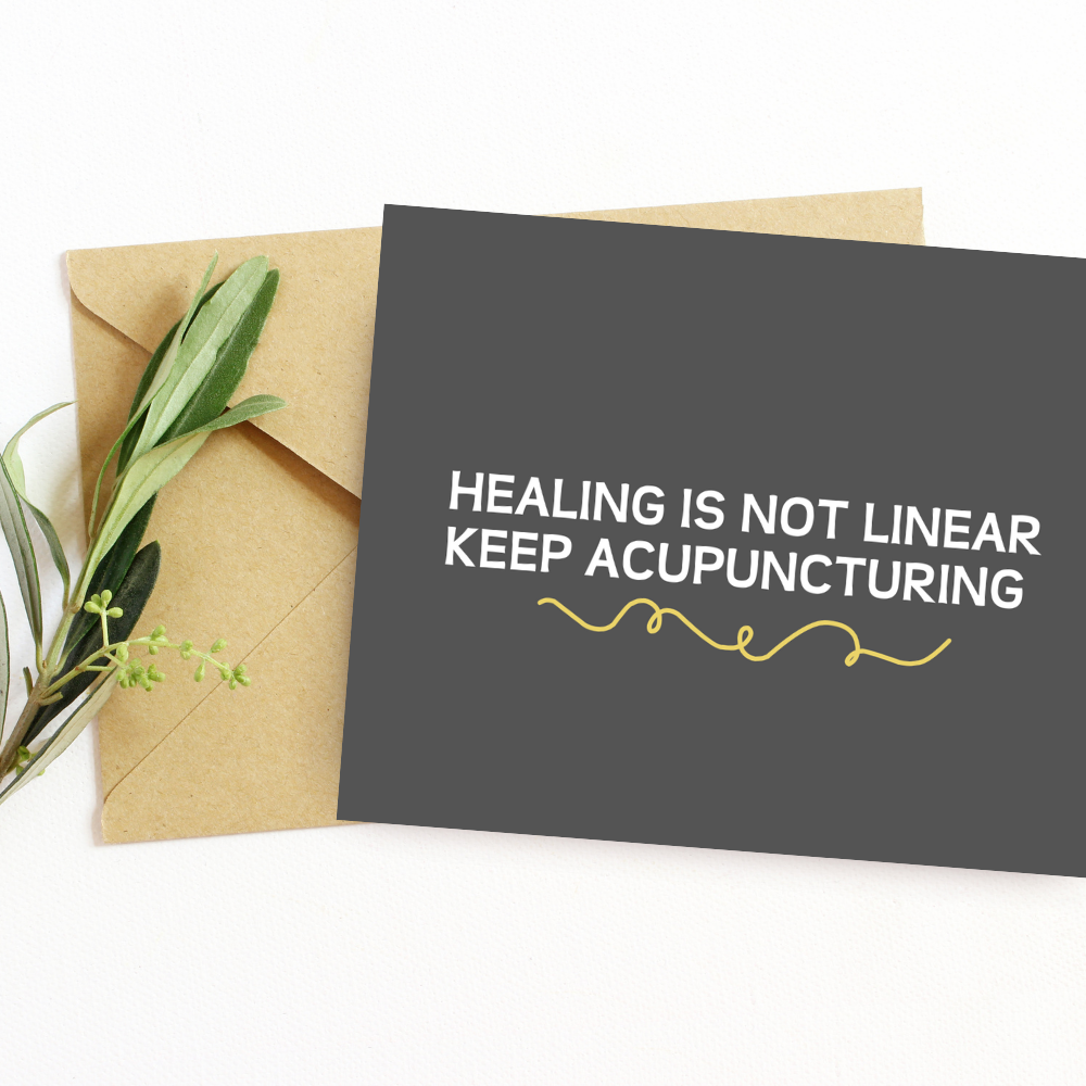 Healing is not linear note card