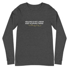 Load image into Gallery viewer, Healing is not linear long sleeve tee
