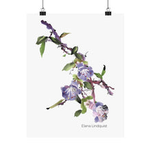 Load image into Gallery viewer, Elana Purple Flower Satin Posters (300gsm)
