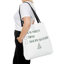 Load image into Gallery viewer, Naughty, Nice, Acupuncture Canvas Tote Bag
