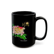 Load image into Gallery viewer, Elana Peony Good Morning Black Mug
