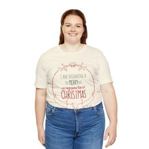 I am dreaming a merry acupuncture Christmas Short-Sleeve T-Shirt