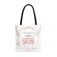 Load image into Gallery viewer, I am dreaming a merry acupuncture christmasTote Bag
