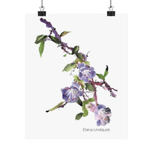 Load image into Gallery viewer, Elana Purple Flower Satin Posters (300gsm)
