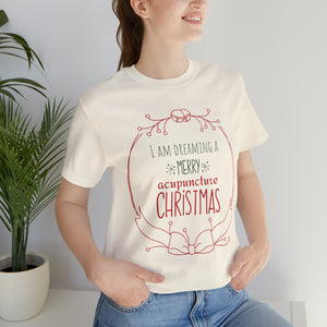 I am dreaming a merry acupuncture Christmas Short-Sleeve T-Shirt