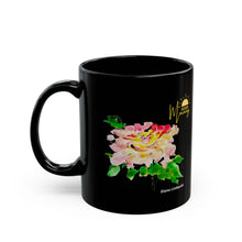 Load image into Gallery viewer, Elana Peony Good Morning Black Mug
