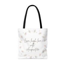 Load image into Gallery viewer, Live, Laugh, Love with Acupuncture Canvas Tote Bag
