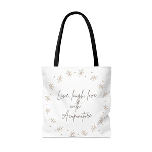 Live, Laugh, Love with Acupuncture Canvas Tote Bag