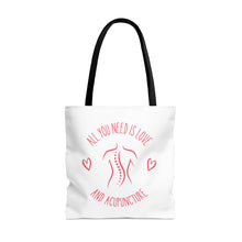 Load image into Gallery viewer, All You Need is Love and Acupuncture Canvas Tote Bag
