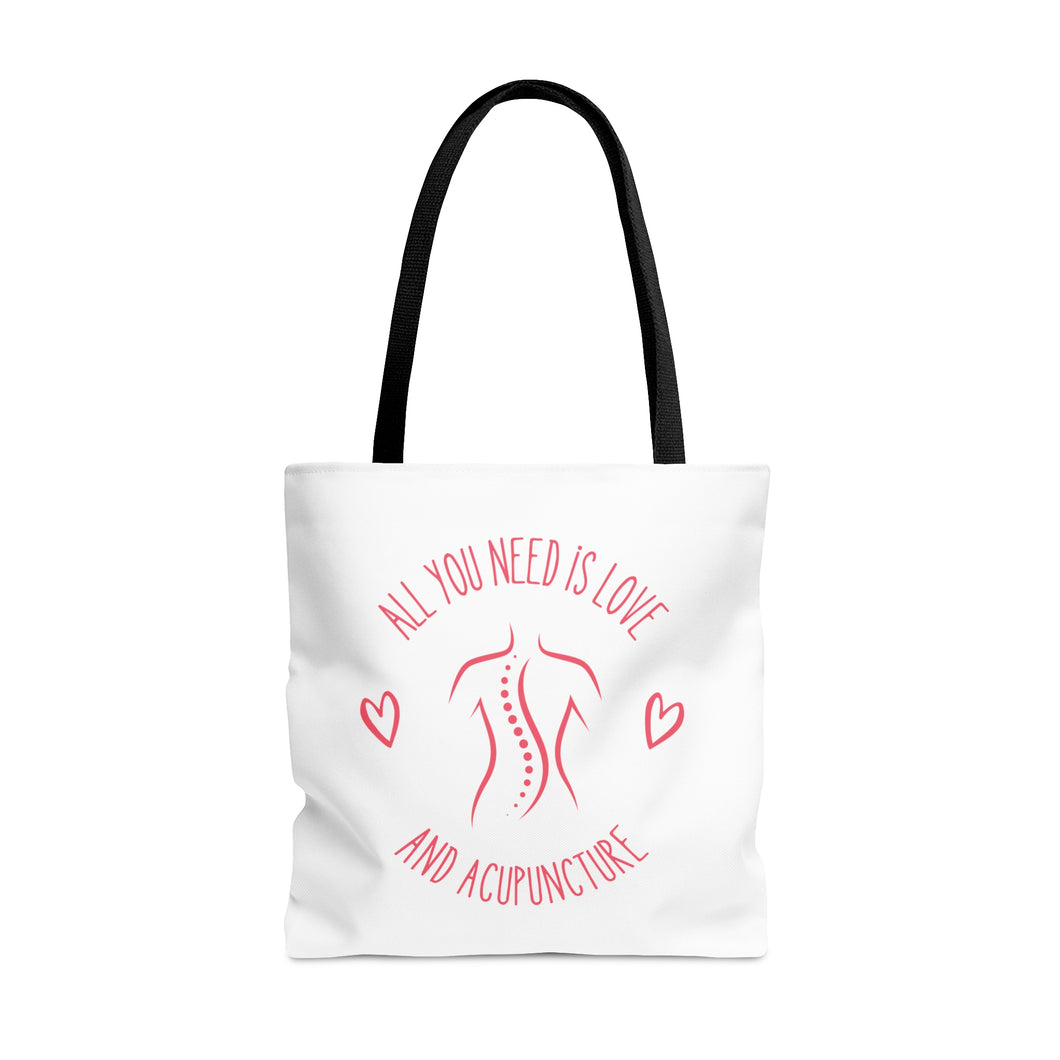All You Need is Love and Acupuncture Canvas Tote Bag