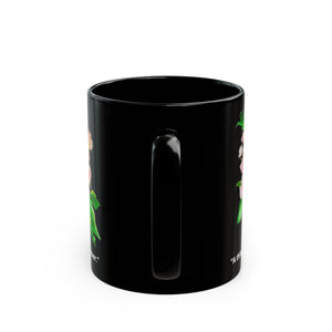 Elana Peony Black Mug with quote