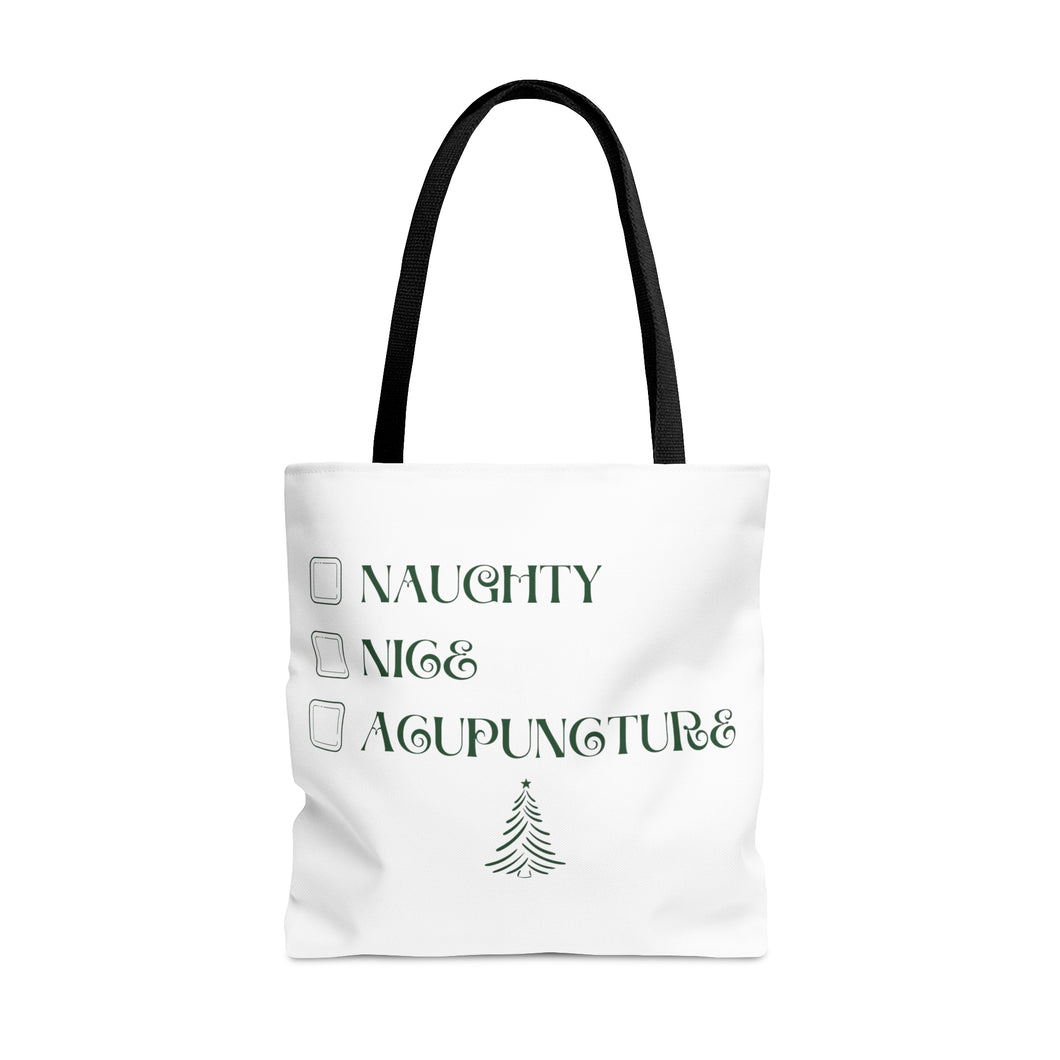Naughty, Nice, Acupuncture Canvas Tote Bag