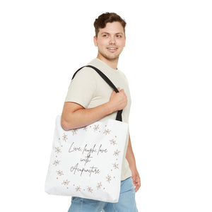 Live, Laugh, Love with Acupuncture Canvas Tote Bag