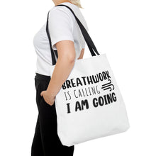 Load image into Gallery viewer, Breathwork is calling. I am going. Canvas Tote Bag
