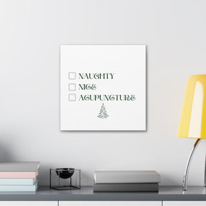 Naughty, Nice, Acupuncture Canvas