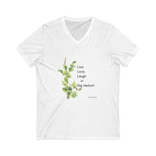 Load image into Gallery viewer, Live Love Laugh by Elana Short Sleeve V-Neck Tee at Gig Harbor
