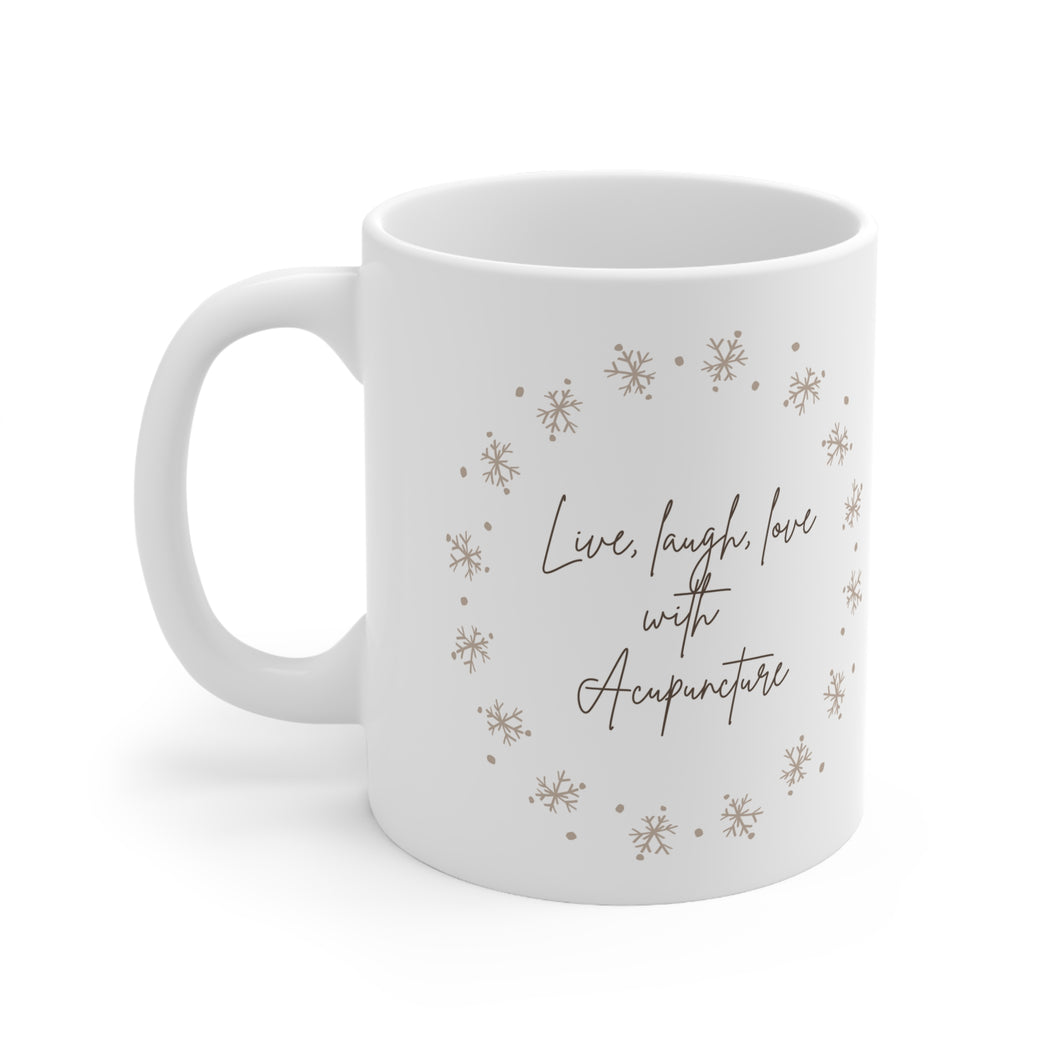 Live, Laugh, Love with Acupuncture Mug