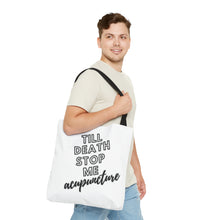 Load image into Gallery viewer, Till Death Stop Me Acupuncture Canvas Tote Bag
