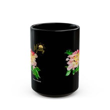 Load image into Gallery viewer, Elana Peony Good Morning Black Mug
