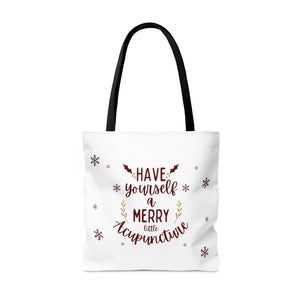 Have yourself a merry little Acupuncture Canvas Tote Bag