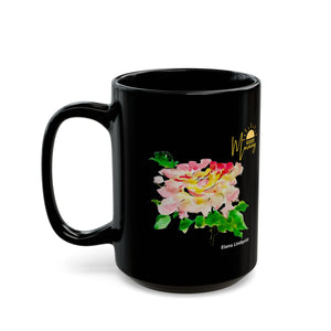 Elana Peony Good Morning Black Mug