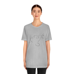 Facial Acupuncture Line Art Short Sleeve T-Shirt