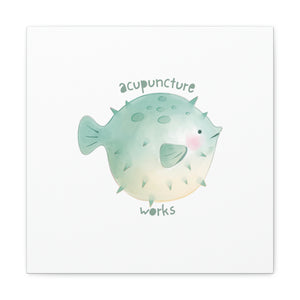 Acupuncture works with pufferfish Canvas