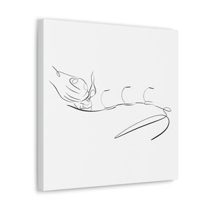 Fire Cupping Line Art Canvas