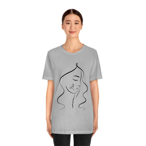 Jade Roller Line Art Short Sleeve T-Shirt