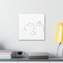 Load image into Gallery viewer, Facial Acupuncture Line Art Canvas
