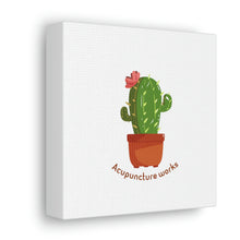 Load image into Gallery viewer, Acupuncture works with cute cactus Canvas

