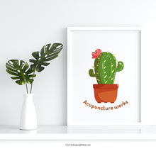 Load image into Gallery viewer, Acupuncture works with cute cactus(Digital Download)
