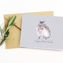 Load image into Gallery viewer, Mr Hedgehog Winter Note Card
