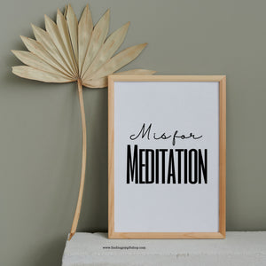 M is for Meditation (Digital Download)