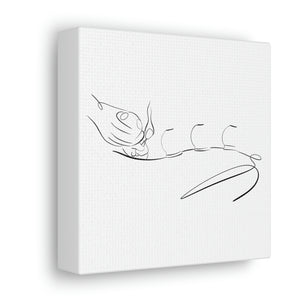 Fire Cupping Line Art Canvas