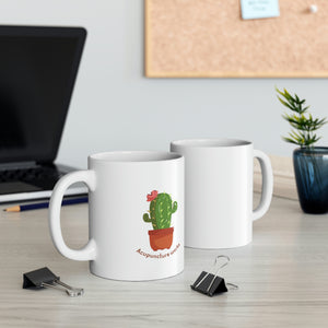 Acupuncture works with cute cactus Mug