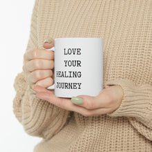 Load image into Gallery viewer, Love your Healing Journey Typewriter Font Mug
