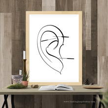 Load image into Gallery viewer, Ear Acupuncture Line Art (Digital Download)
