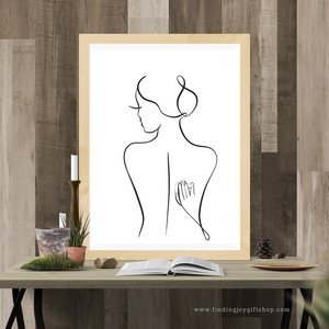 Gua Sha Back Line Art (Digital Download)