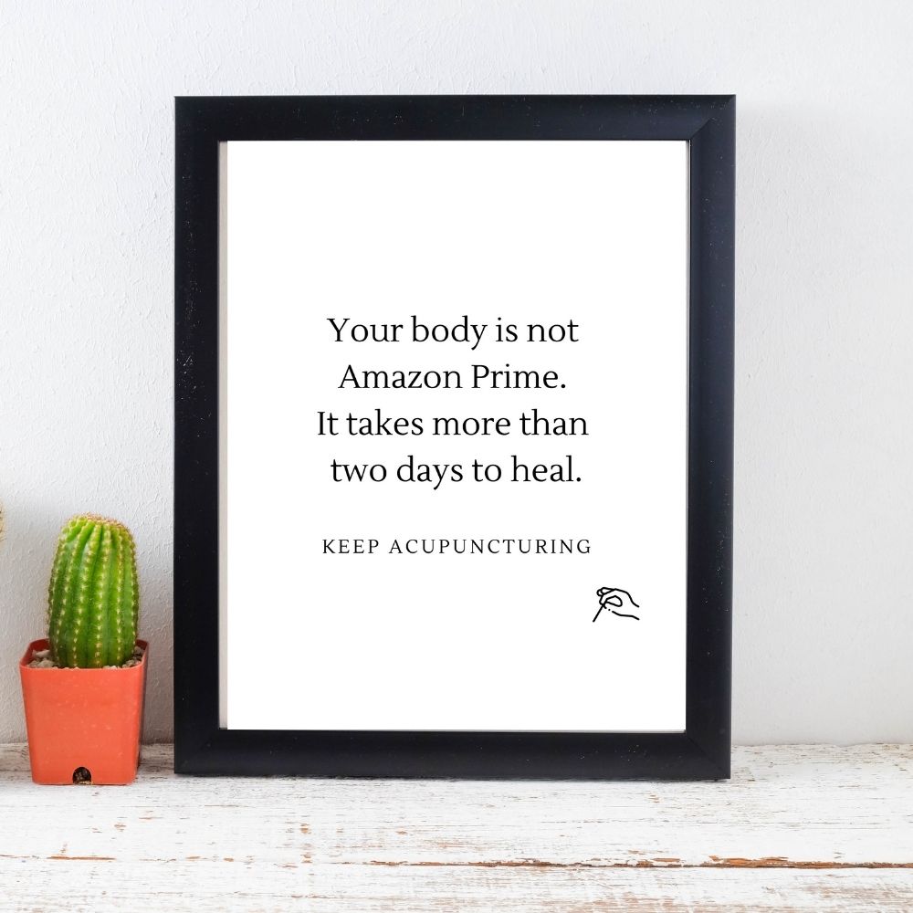 acupuncture themed poster
